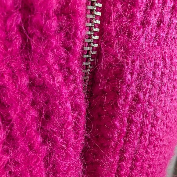 Old Navy Pink Full Zip Cardigan Sweater Spread Collar Pockets Womens Sz Small S - Picture 6 of 10